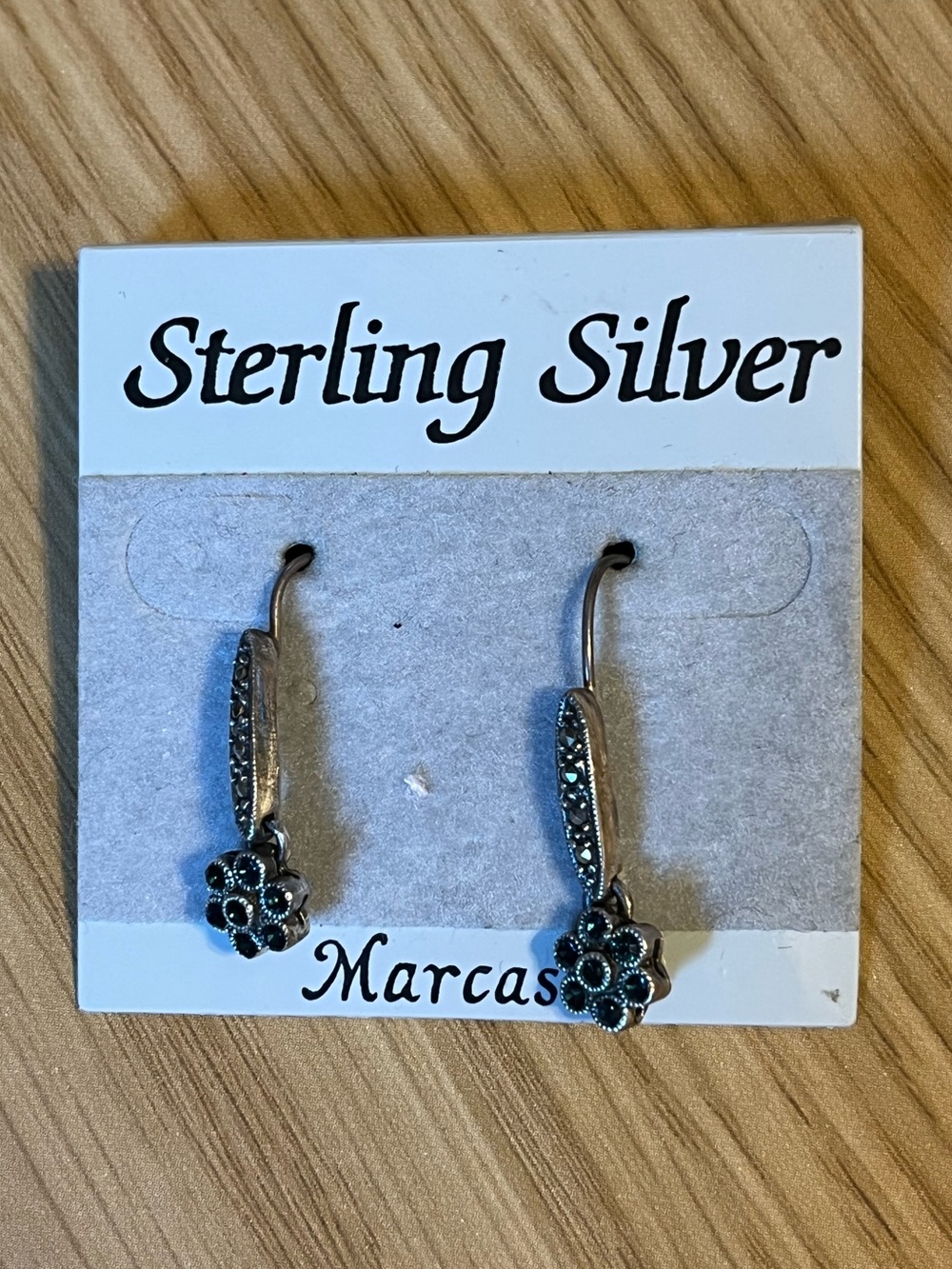 Sterling silver blue marcasite earring bundle - Picture 5 of 7